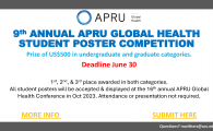 2023 APRU Global Health Student Poster Contest in conjunction with the 16th APRU Global Health Conference 2023