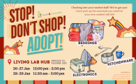 Stop! Don't Shop! Adopt! - Student Hall Item Distribution