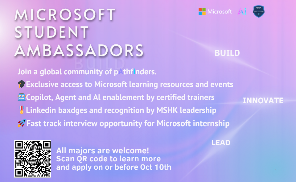 Microsoft Hong Kong Student Ambassador Program: Empowering Future Leaders in AI and Technology
