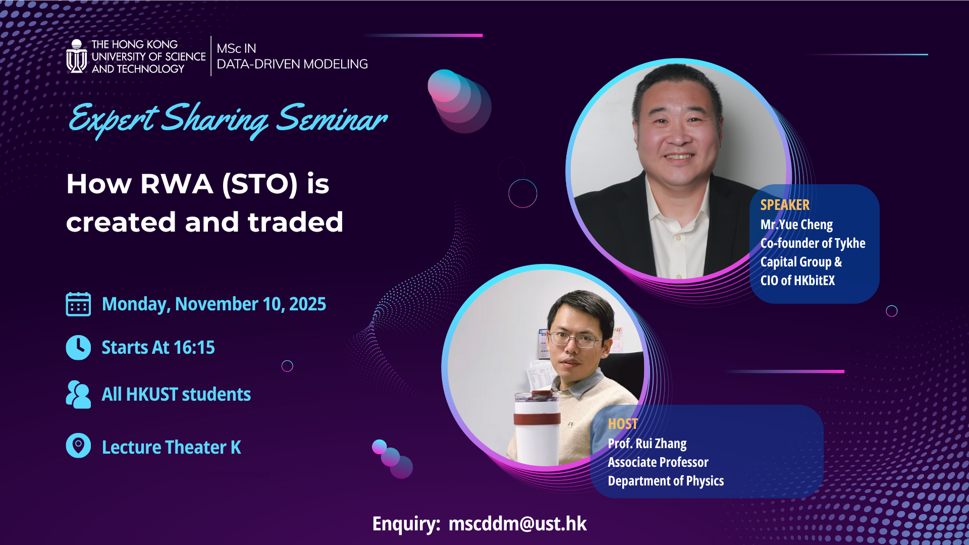 MSc(DDM) Expert Sharing Seminar Series - How RWA (STO) is created and traded