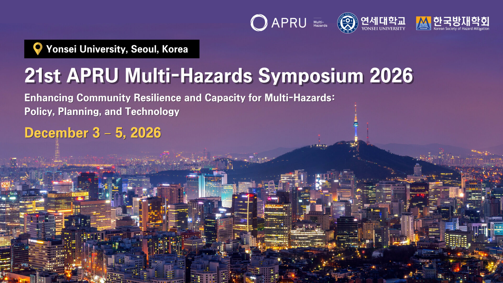 [Call for Abstracts] The 21th APRU Multi-Hazards Symposium 2026