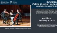 Auditions - HUMA3102 Making Chamber Music A