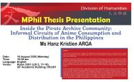 Informal Circuits of Anime Consumption and Distribution in the Philippines
