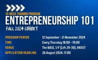 Entrepreneurship 101 Fall 2024 Cohort (10 Week Training program)