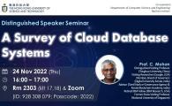 Distinguished Speaker Seminar - A Survey of Cloud Database Systems