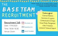 Join The BASE NOW – Recruitment Talk on Sep 17th!