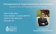 Innovation, Policy and Entrepreneurship Thrust Seminar - Entrepreneurial Experimentation and Duration