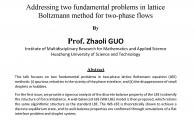 Department of Mathematics - Seminar on Applied Mathematics  - Addressing two fundamental problems in lattice Boltzmann method for two-phase flows