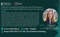 Social Science Seminar - Political Corruption and Bureaucratic Performance. Evidence from Mafia-Infiltrated Local Governments.