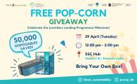 Free Pop-corn! Celebrate 50K Disposables Saved with the Lunchbox Lending Programme -JCSCCP