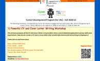 IEI, SENG X CC Career Development Program (for Engineering UG Students) - Fall 2020-21  - Powerful CV and Cover Letter Writing Workshop