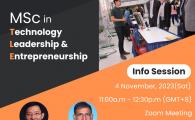 MSc in Technology Leadership and Entrepreneurship Information Session - 2025/26 Admission