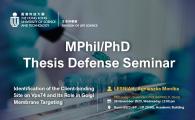 PhD Thesis Defense Seminar  - Identification of the Client-binding Site on Vps74 and Its Role in Golgi Membrane Targeting