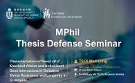 MPhil Thesis Defense Seminar    - Characterization of Novel ctl-2 Knockout Alleles and Antioxidant Gene Interactions in Oxidative Stress Resistance and Longevity in C. elegans  