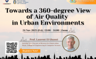 FRIDAY SEMINAR SERIES  - Towards a 360-degree View of Air Quality in Urban Environments