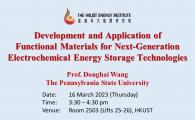 Development and Application of Functional Materials for   Next-Generation Electrochemical Energy Storage Technologies