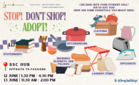 Stop! Don't Shop! Adopt! - Student Hall Items Distribution