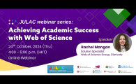 JULAC Webinar Series  - Achieving Academic Success with Web of Science