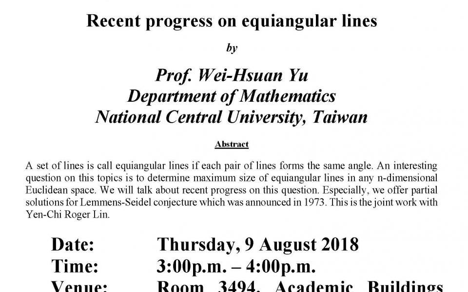 Math Department Seminar on Applied Mathematics - Recent progress on ...