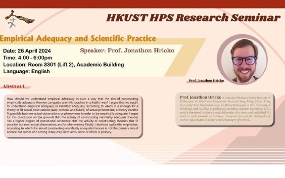 HPS Research Seminar Empirical Adequacy and Scientific Practice