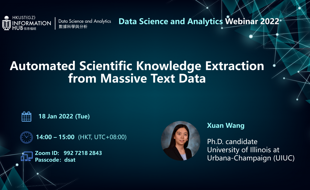 Dsa Thrust Seminar | Automated Scientific Knowledge Extraction From Massive  Text Data | University Event Calendar - The Hong Kong University Of Science  And Technology